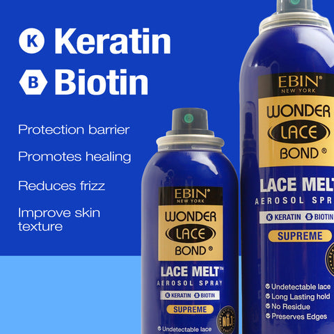 EBIN New York Lace Bond Lace Melt Spray with Keratin 6oz | Mega Hold