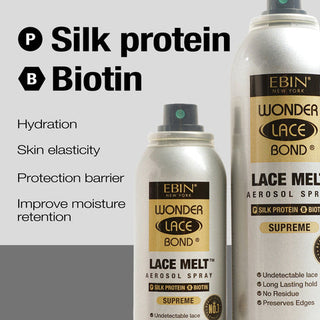 EBIN New York Lace Bond Lace Melt Spray with Silk Protein 180ml