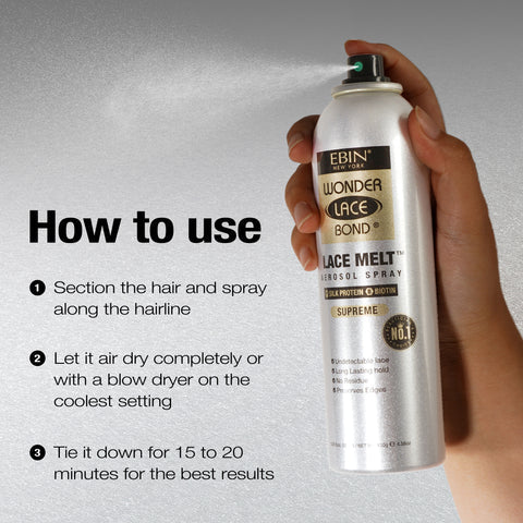 EBIN New York Lace Bond Lace Melt Spray with Silk Protein 180ml