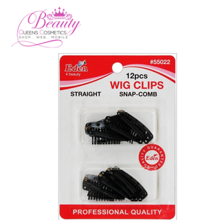 EDEN 12 PCS Wig Clips Snap Comb No.55022 | Secure Wig Hold