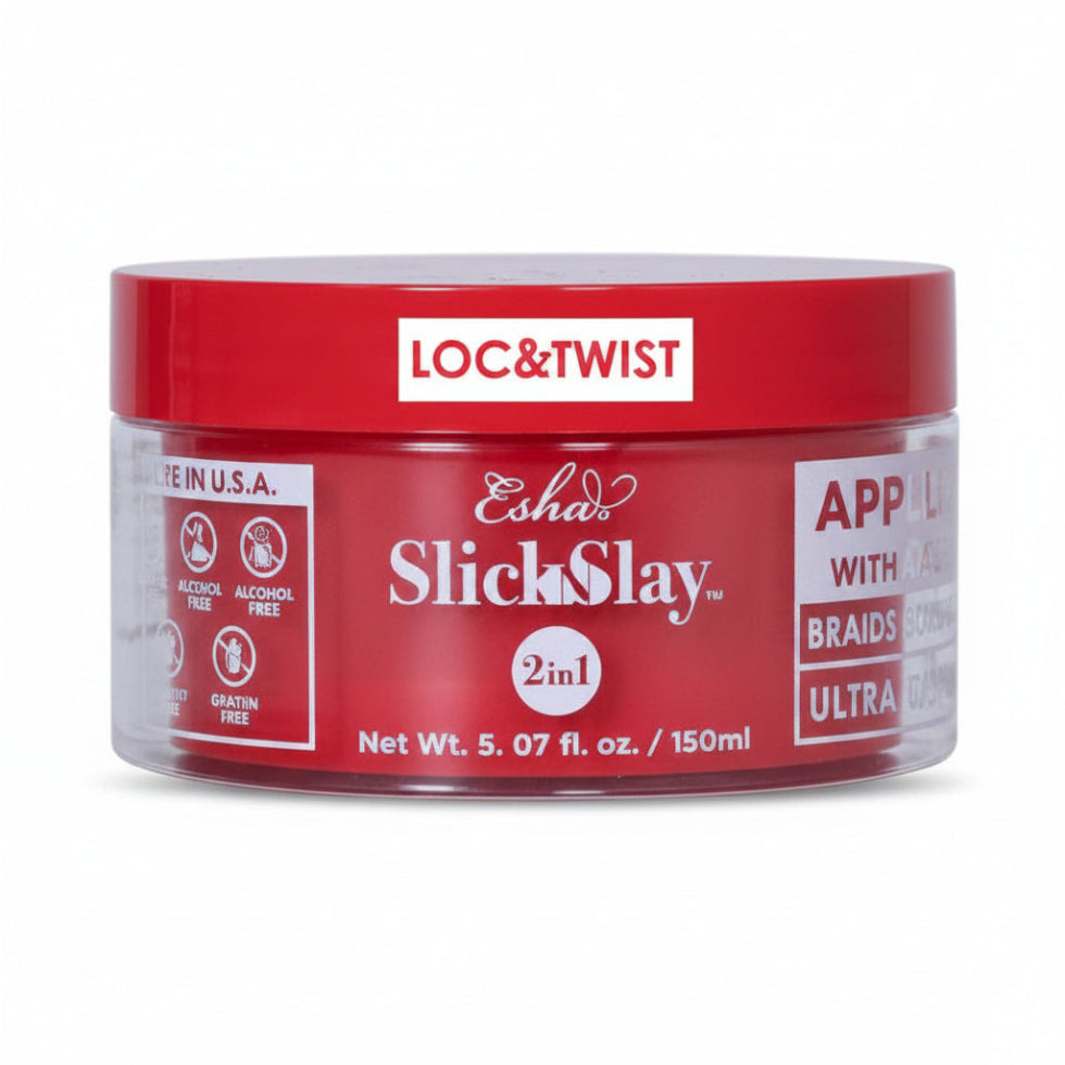 ESHA slick n slay apple castor oil gel 150ml ultra extreme hold braid locs and edge styling gel