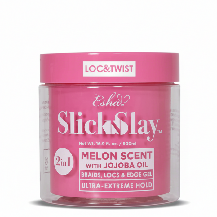 ESHA Slick N Slay Melon Jojoba Oil Gel 500ml | Ultra Extreme Hold Braids & Edges