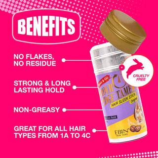 EBIN NEW YORK Edge Tamer Extreme Firm Hold – 15g / 0.53 oz - Acai Berry, Coconut, Kiwi Pineapple, Mango, Original, Peaches, Strawberry, Wild Berry