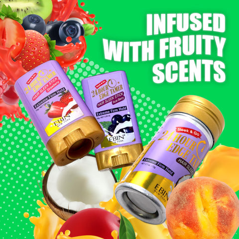 EBIN NEW YORK Edge Tamer Extreme Firm Hold – 15g / 0.53 oz - Acai Berry, Coconut, Kiwi Pineapple, Mango, Original, Peaches, Strawberry, Wild Berry