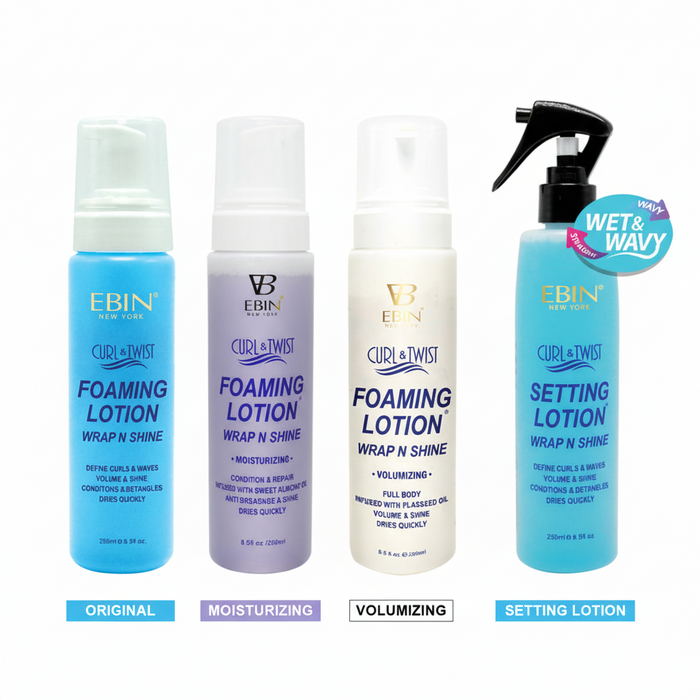 Ebin Curl & Twist Foaming Lotion Wrap ’N’ Shine 250ml | Moisture & Hold