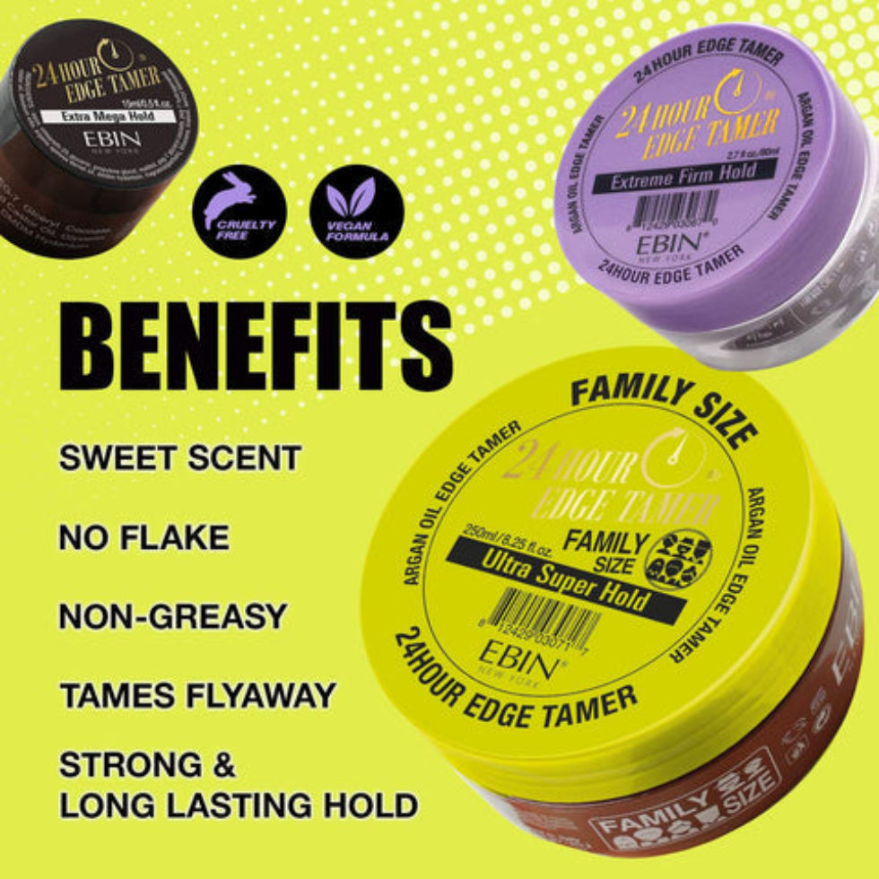 Ebin 24 Hour Edge Tamer Extreme Firm Hold 120ml long lasting edge control