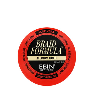 Ebin lock n pomade braid formula conditioning gel medium hold 100ml hair styling pomade jar