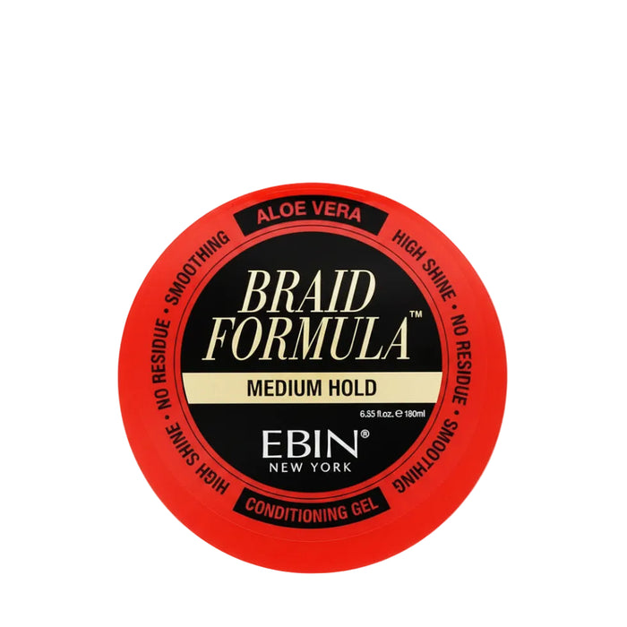 Ebin Braid Formula Lock 'n Pomade Conditioning Gel Medium Hold 100ml | High-Shine Smoothing Wax