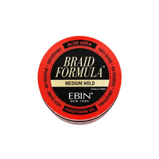 Ebin lock n pomade braid formula conditioning gel medium hold 180ml hair styling pomade jar