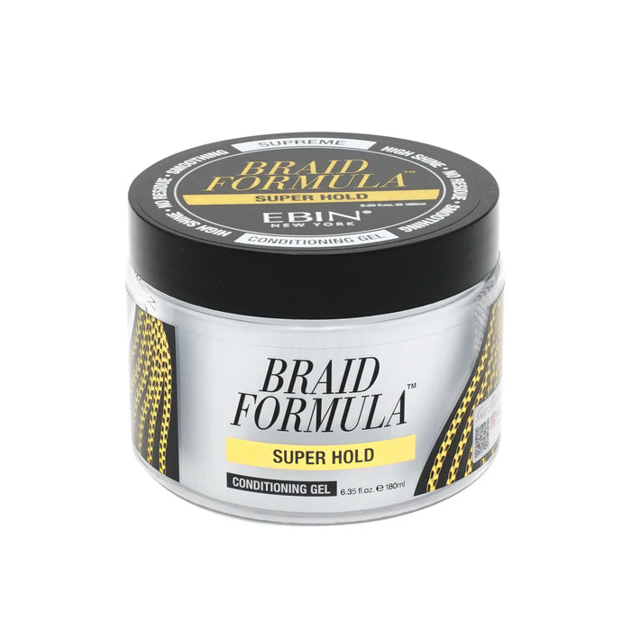Ebin Braid Formula Lock 'n Pomade Conditioning Gel Super Hold 180ml | High-Shine Smoothing Wax