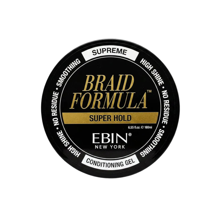 Ebin Braid Formula Lock 'n Pomade Conditioning Gel Super Hold 180ml | High-Shine Smoothing Wax