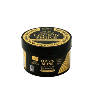 Ebin Braid Formula Lock n Shine extreme firm hold braiding gel 236ml tub for sleek parting