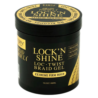 Ebin Braid Formula Lock n Shine extreme firm hold braiding gel 480ml tub for sleek parting