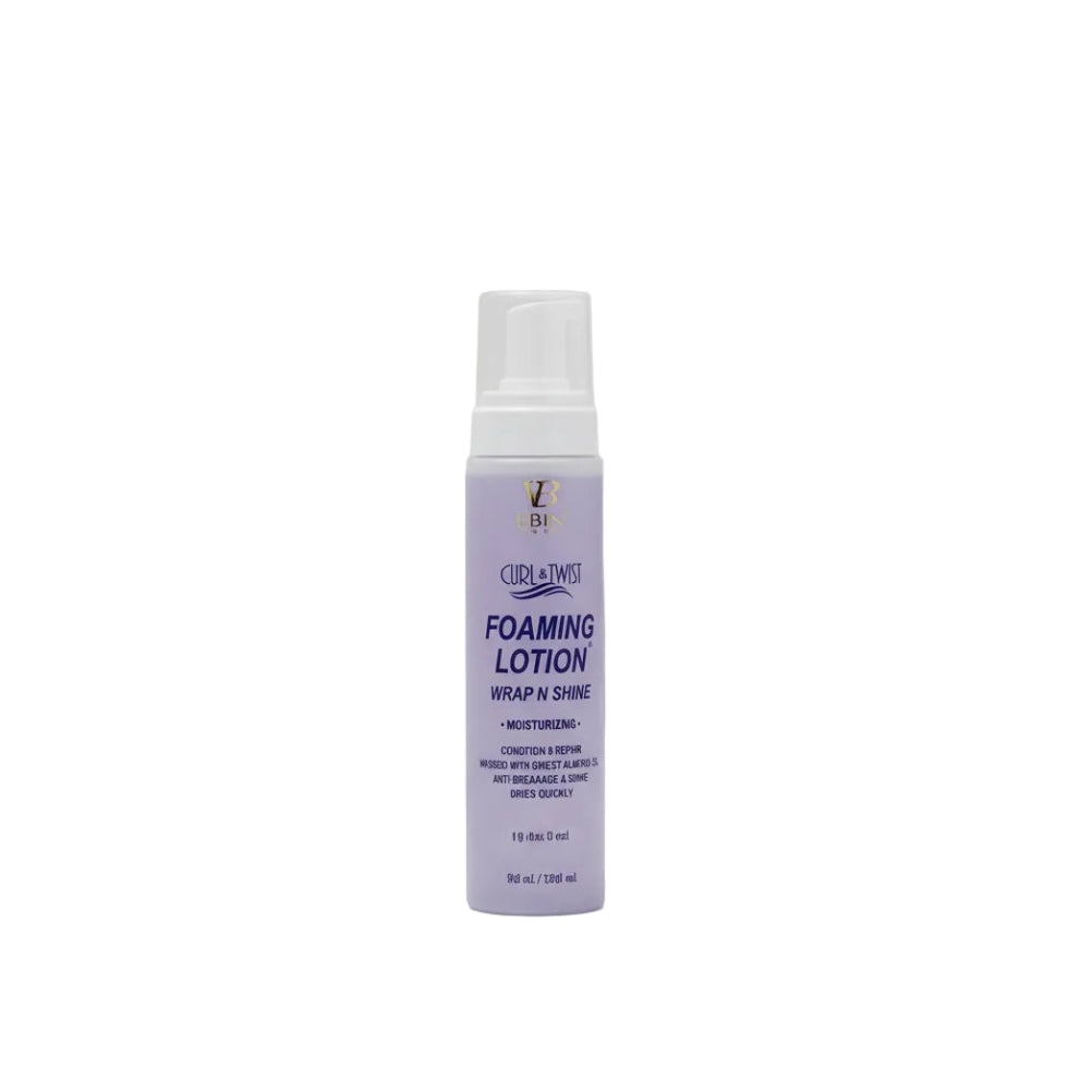 Ebin curl and twist moisturizing foaming lotion 250ml bottle hydrating styling mousse