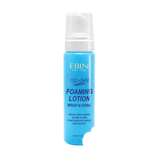 Ebin curl and twist original foaming lotion 250ml bottle lightweight styling foam