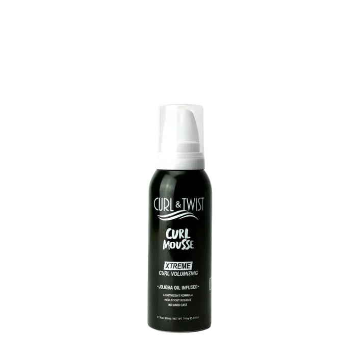 Ebin curl and twist xtreme curl volumizing mousse 80ml travel size styling foam bottle