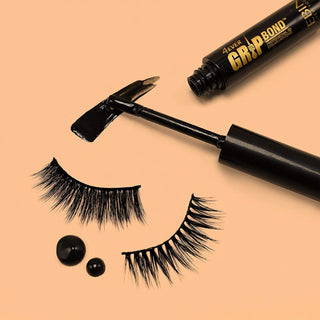 Ebin Grip Bond latex-free eyelash adhesive black 0.18oz bottle with dark drying formula