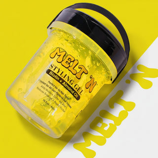 Ebin Melt'n styling gel almond oil and biotin 480ml high hold tub for smoothing hair edges