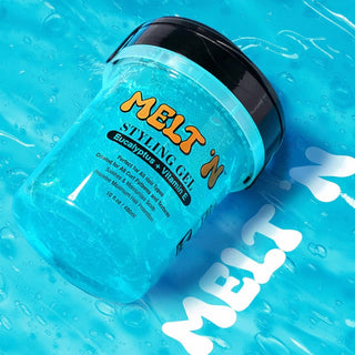 Ebin Melt'n styling gel eucalyptus oil and vitamin e 480ml high hold tub for smoothing hair edges
