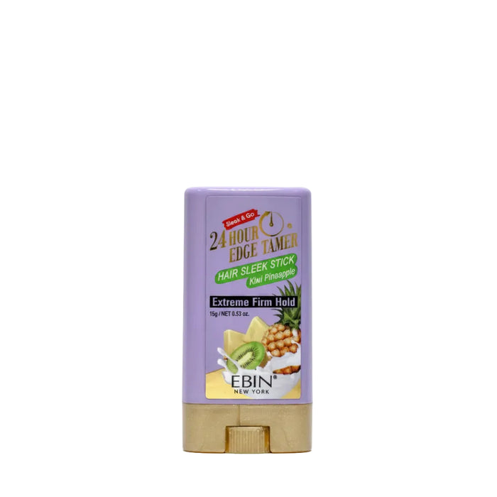 Ebin 24 hour edge tamer sleek hair wax stick kiwi pineapple 15g mini tube for smoothing flyaways