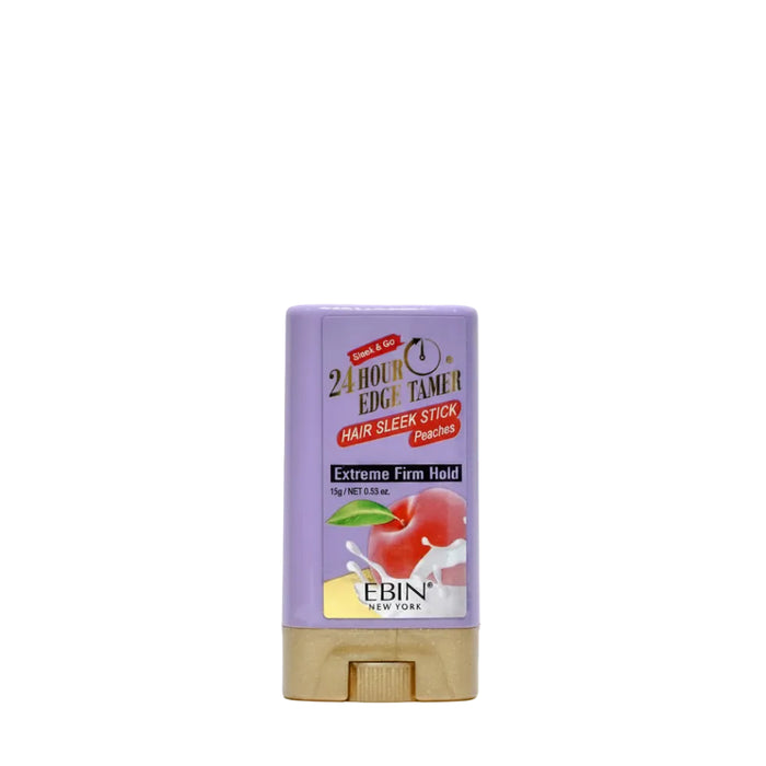 Ebin 24 hour edge tamer sleek hair wax stick peaches 15g mini tube for smoothing flyaways