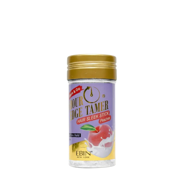 Ebin 24 hour edge tamer sleek hair wax stick peaches 75g push up tube for smoothing flyaways