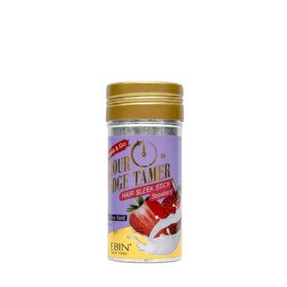 Ebin 24 hour edge tamer sleek hair wax stick strawberry 75g push up tube for smoothing flyaways