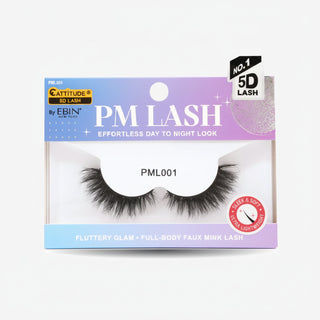 Ebin New York Cattitude 5D PM lashes multi-layered high volume strip eyelashes pack box