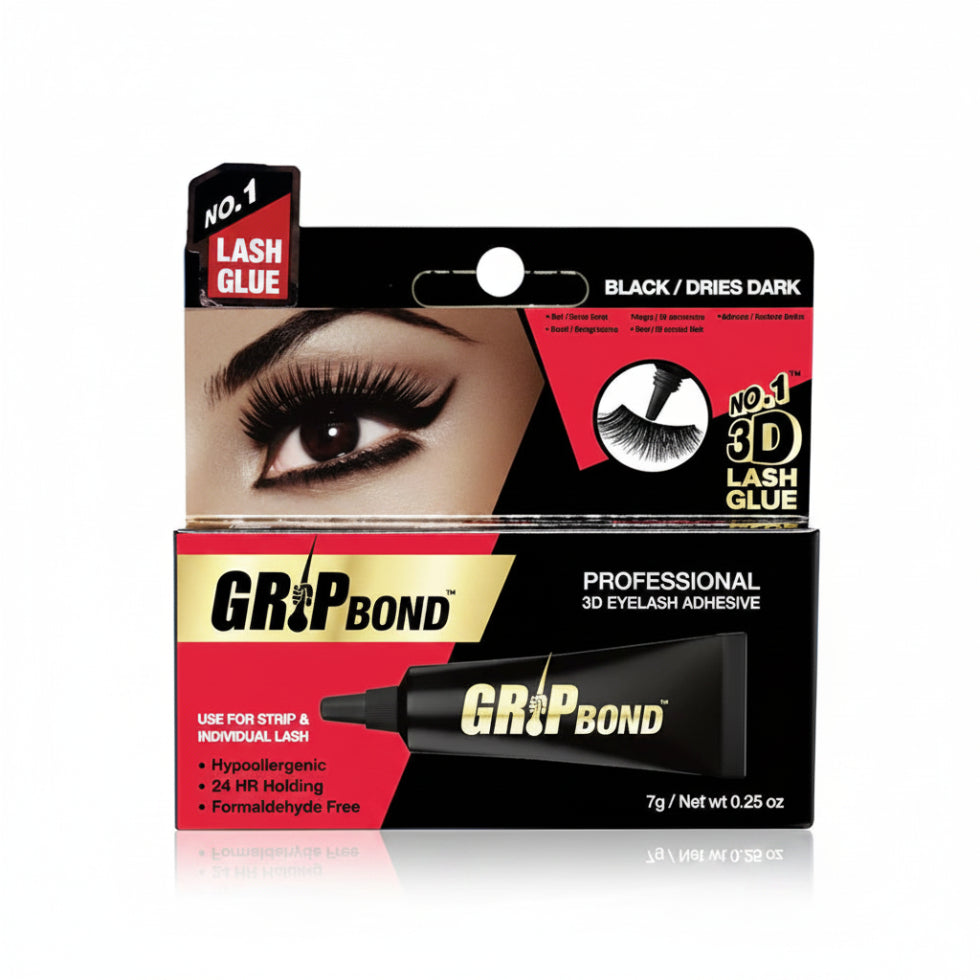 Ebin Grip Bond latex lash adhesive tube red 7g for securing false eyelashes safely