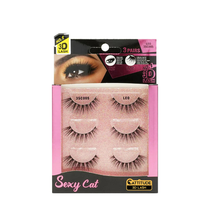 Ebin New York Majestic Cat XL 3D lashes multi-dimensional extra long volume strip eyelashes pack box