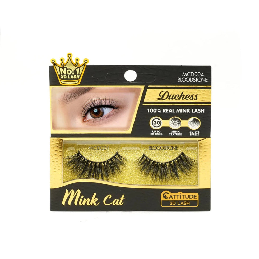 Ebin New York Mink Cat Duchess 3D lashes multi-layered flared volume strip eyelashes pack box