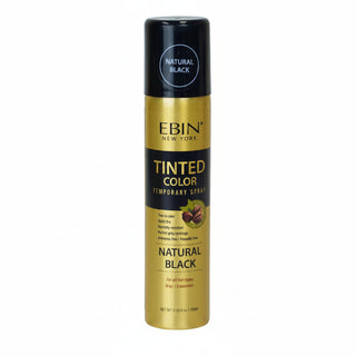 Ebin tinted color temporary spray natural black 100ml root touch up and lace tinting aerosol can