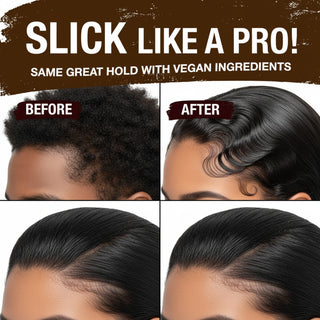 Ebin vegan colored hair sleek stick natural black 75g push up tinted styling wax tube for flyaways