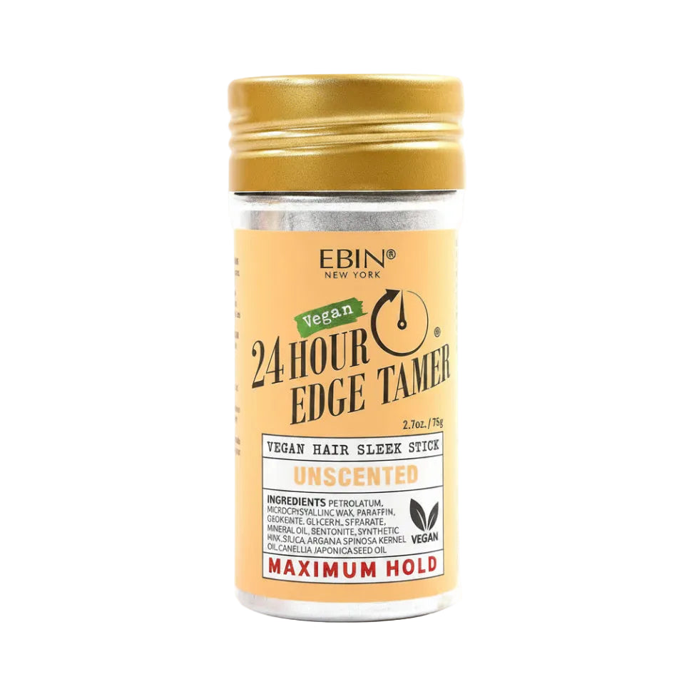 Ebin vegan hair sleek stick unscented 75g push up fragrance free styling wax tube for flyaways