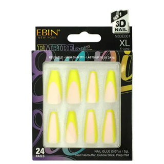 Ebin New York Empire Dream Neon Glow ready to wear press on false nails pack