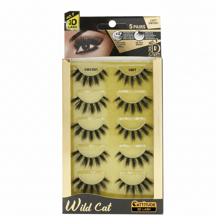 Ebin New York Wild Cat Eyelashes | WC001–WC011 | Lightweight, Flawless Lash Styles