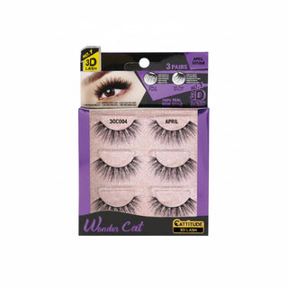 Ebin New York Wonder Cat faux mink lashes 3 pairs multi pack box