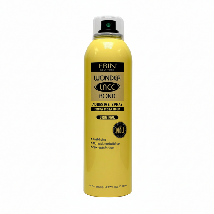 Ebin Wonder Lace Bond spray extra mega hold 180ml original formula aerosol canister