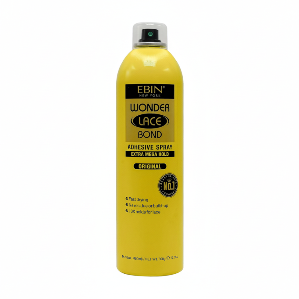 Ebin Wonder Lace Bond spray extra mega hold 420ml original formula aerosol canister