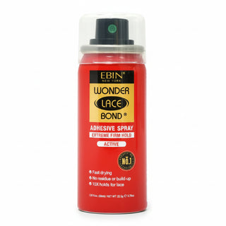 Ebin Wonder Lace Bond spray extreme firm hold 30ml formula aerosol canister