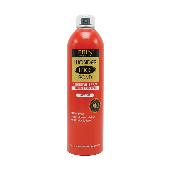 Ebin New York Wonder Lace Bond Adhesive Spray Extreme Firm Hold 420ml | Salon Size Lace Spray