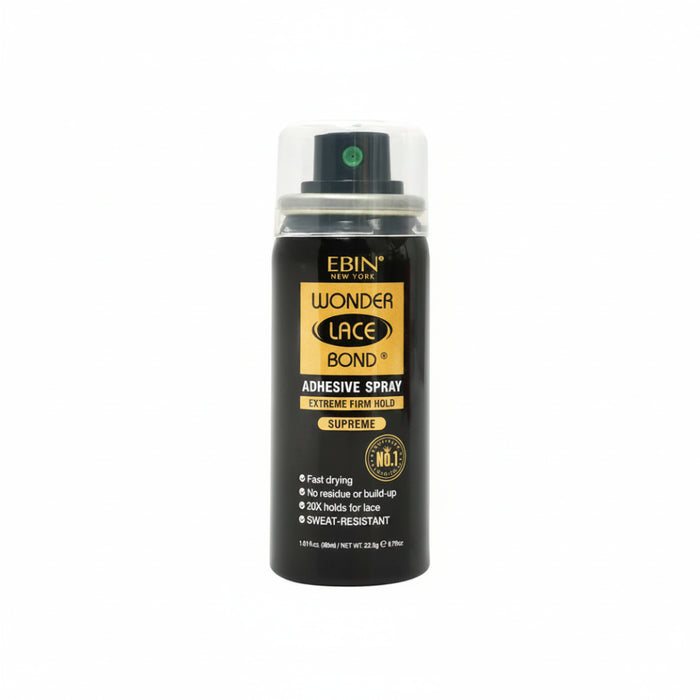 Ebin Wonder Lace Bond spray supreme 30ml travel size aerosol canister