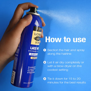 Ebin New York Wonder Lace Bond lace melt aerosol spray keratin 80ml travel size can