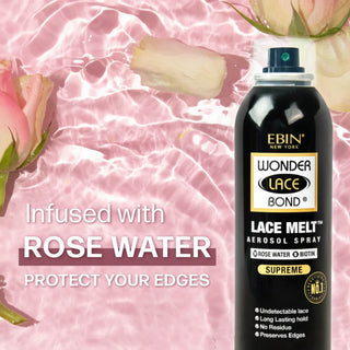 Ebin New York Wonder Lace Bond lace melt aerosol spray rosewater 80ml can