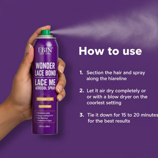 Ebin New York Wonder Lace Bond lace melt aerosol spray vitamin e 180ml can