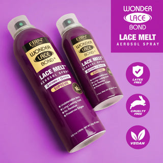 Ebin New York Wonder Lace Bond lace melt aerosol spray vitamin e 180ml can