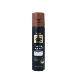 Ebin Wonder Lace Bond tinted lace melt spray medium dark brown extreme firm hold 100ml aerosol canister