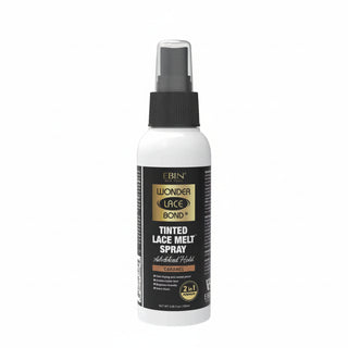 Ebin New York Wonder Lace Bond Tinted Lace Melt Aerosol Spray Medium Dark Brown 100ml | Extreme Firm Hold Travel Size