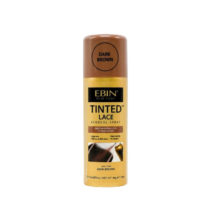 Ebin Tinted Lace Aerosol Spray Dark Brown 150ml bottle for wig installation