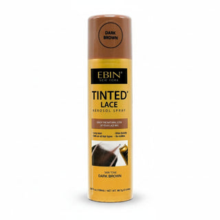 Ebin Tinted Lace Aerosol Spray Dark Brown 150ml bottle for wig installation